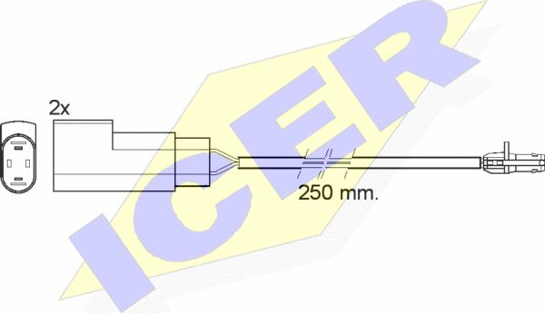 Icer 610412 E C - Contatto segnalazione, Usura past. freno / mat. d'attrito autozon.pro