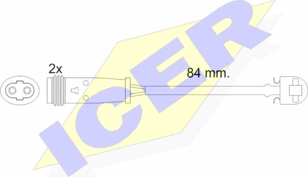 Icer 610484 E C - Contatto segnalazione, Usura past. freno / mat. d'attrito autozon.pro