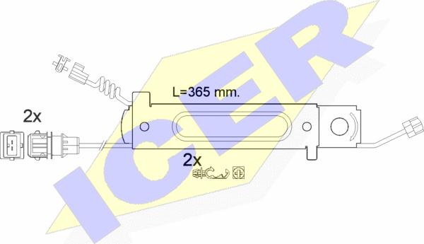 Icer 610485 E C - Contatto segnalazione, Usura past. freno / mat. d'attrito autozon.pro