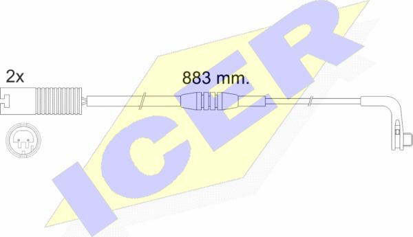 Icer 610480 E C - Contatto segnalazione, Usura past. freno / mat. d'attrito autozon.pro