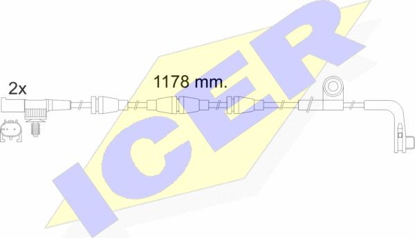 Icer 610481 E C - Contatto segnalazione, Usura past. freno / mat. d'attrito autozon.pro