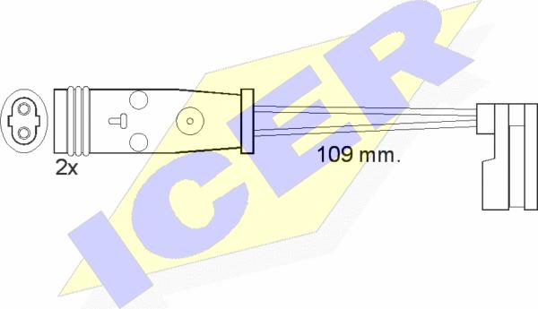 Icer 610483 E C - Contatto segnalazione, Usura past. freno / mat. d'attrito autozon.pro