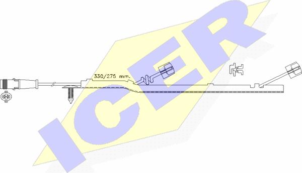 Icer 610434 E C - Contatto segnalazione, Usura past. freno / mat. d'attrito autozon.pro