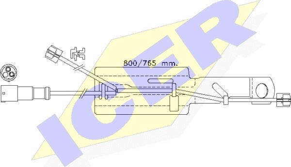 Icer 610432 E C - Contatto segnalazione, Usura past. freno / mat. d'attrito autozon.pro