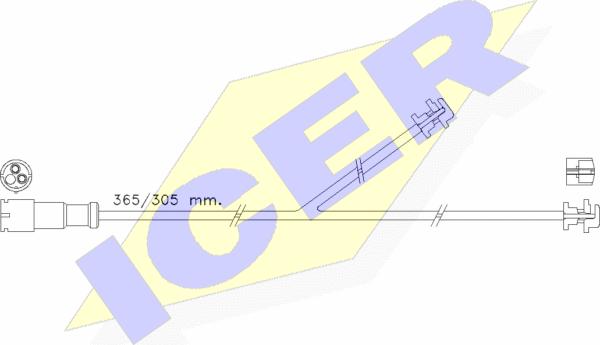 Icer 610429 E C - Contatto segnalazione, Usura past. freno / mat. d'attrito autozon.pro