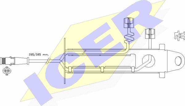 Icer 610428 E C - Contatto segnalazione, Usura past. freno / mat. d'attrito autozon.pro