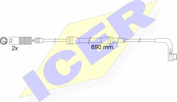 Icer 610479 E C - Contatto segnalazione, Usura past. freno / mat. d'attrito autozon.pro