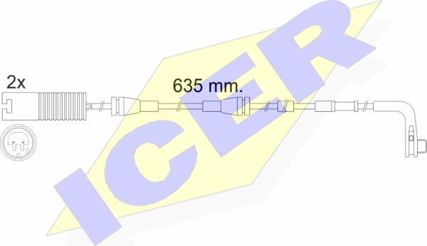 Icer 610474 E C - Contatto segnalazione, Usura past. freno / mat. d'attrito autozon.pro