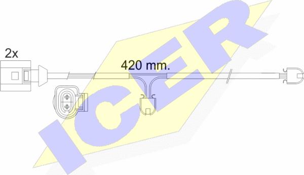 Icer 610476 E C - Contatto segnalazione, Usura past. freno / mat. d'attrito autozon.pro