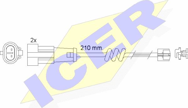 Icer 610471 E C - Contatto segnalazione, Usura past. freno / mat. d'attrito autozon.pro