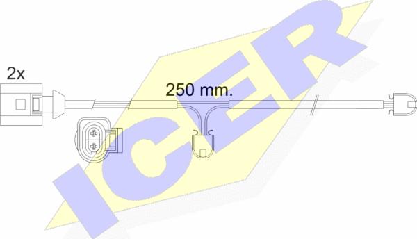 Icer 610477 E C - Contatto segnalazione, Usura past. freno / mat. d'attrito autozon.pro