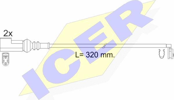 Icer 610592 E C - Contatto segnalazione, Usura past. freno / mat. d'attrito autozon.pro