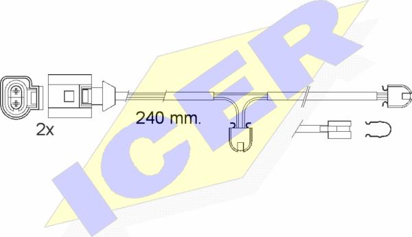 Icer 610546 E C - Contatto segnalazione, Usura past. freno / mat. d'attrito autozon.pro