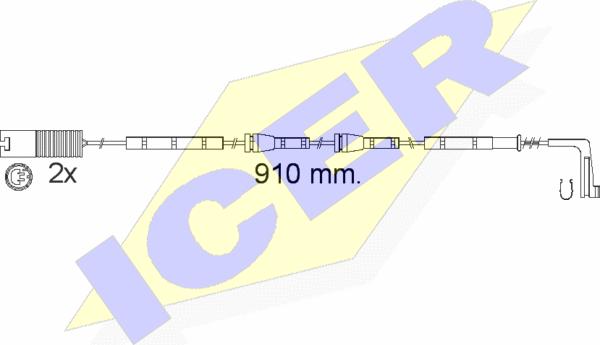 Icer 610540 E C - Contatto segnalazione, Usura past. freno / mat. d'attrito autozon.pro