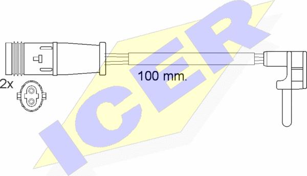 Icer 610548 E C - Contatto segnalazione, Usura past. freno / mat. d'attrito autozon.pro