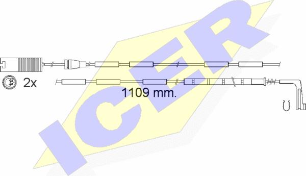 Icer 610542 E C - Contatto segnalazione, Usura past. freno / mat. d'attrito autozon.pro