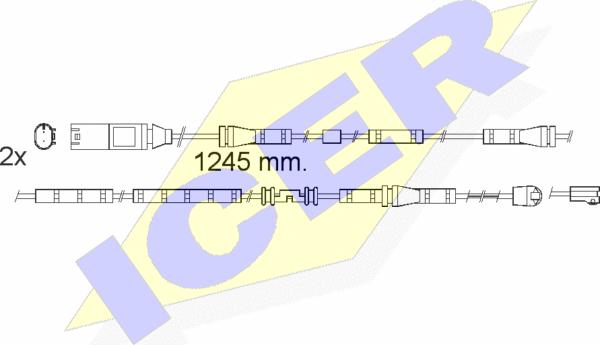 Icer 610559 E C - Contatto segnalazione, Usura past. freno / mat. d'attrito autozon.pro