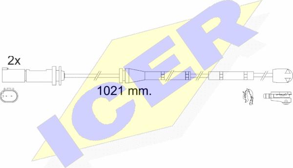 Icer 610554 E C - Contatto segnalazione, Usura past. freno / mat. d'attrito autozon.pro