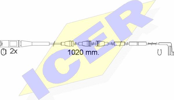 Icer 610555 E C - Contatto segnalazione, Usura past. freno / mat. d'attrito autozon.pro