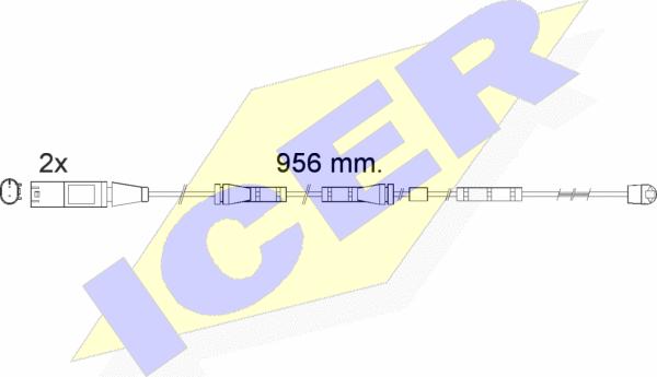 Icer 610556 E C - Contatto segnalazione, Usura past. freno / mat. d'attrito autozon.pro