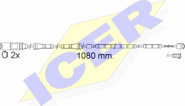 Icer 610558 E C - Contatto segnalazione, Usura past. freno / mat. d'attrito autozon.pro