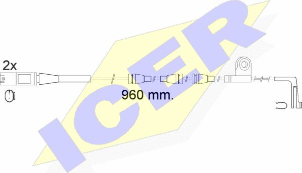 Icer 610553 E C - Contatto segnalazione, Usura past. freno / mat. d'attrito autozon.pro