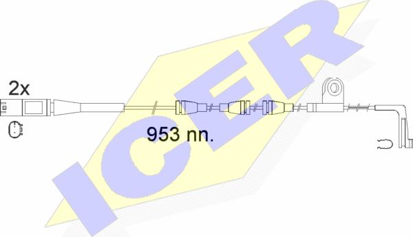 Icer 610552 E C - Contatto segnalazione, Usura past. freno / mat. d'attrito autozon.pro