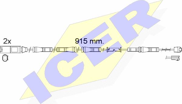 Icer 610557 E C - Contatto segnalazione, Usura past. freno / mat. d'attrito autozon.pro