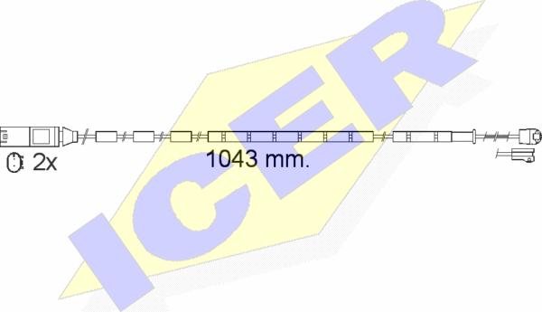 Icer 610560 E C - Contatto segnalazione, Usura past. freno / mat. d'attrito autozon.pro