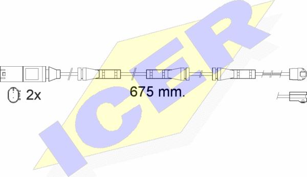 Icer 610561 E C - Contatto segnalazione, Usura past. freno / mat. d'attrito autozon.pro