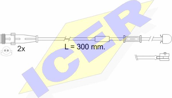 Icer 610504 E C - Contatto segnalazione, Usura past. freno / mat. d'attrito autozon.pro