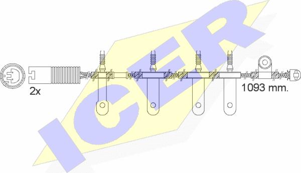 Icer 610501 E C - Contatto segnalazione, Usura past. freno / mat. d'attrito autozon.pro