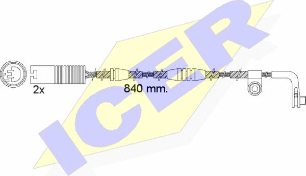 Icer 610502 E C - Contatto segnalazione, Usura past. freno / mat. d'attrito autozon.pro