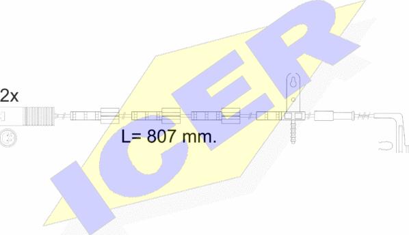 Icer 610584 E C - Contatto segnalazione, Usura past. freno / mat. d'attrito autozon.pro