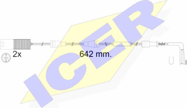 Icer 610538 E C - Contatto segnalazione, Usura past. freno / mat. d'attrito autozon.pro