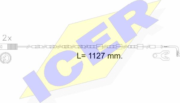 Icer 610605 E C - Contatto segnalazione, Usura past. freno / mat. d'attrito autozon.pro