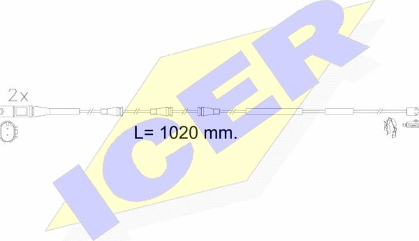 Icer 610623 E C - Contatto segnalazione, Usura past. freno / mat. d'attrito autozon.pro