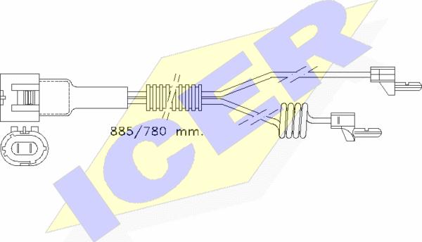 Icer 610098 E C - Contatto segnalazione, Usura past. freno / mat. d'attrito autozon.pro