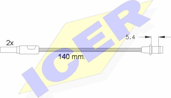 Icer 610149 E C - Contatto segnalazione, Usura past. freno / mat. d'attrito autozon.pro