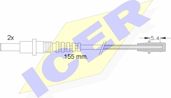 Icer 610157 E C - Contatto segnalazione, Usura past. freno / mat. d'attrito autozon.pro