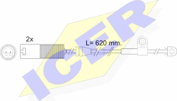 Icer 610396 E C - Contatto segnalazione, Usura past. freno / mat. d'attrito autozon.pro