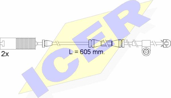 Icer 610390 E C - Contatto segnalazione, Usura past. freno / mat. d'attrito autozon.pro