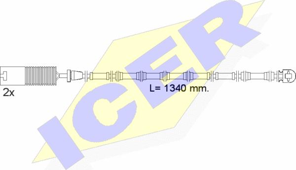 Icer 610391 E C - Contatto segnalazione, Usura past. freno / mat. d'attrito autozon.pro