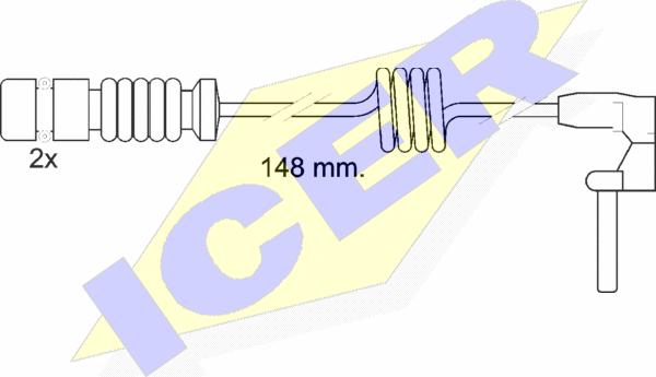 Icer 610398 E C - Contatto segnalazione, Usura past. freno / mat. d'attrito autozon.pro