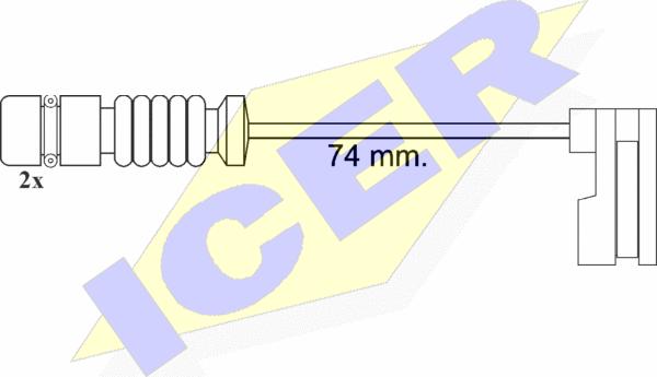 Icer 610397 E C - Contatto segnalazione, Usura past. freno / mat. d'attrito autozon.pro