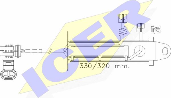 Icer 610361 E C - Contatto segnalazione, Usura past. freno / mat. d'attrito autozon.pro