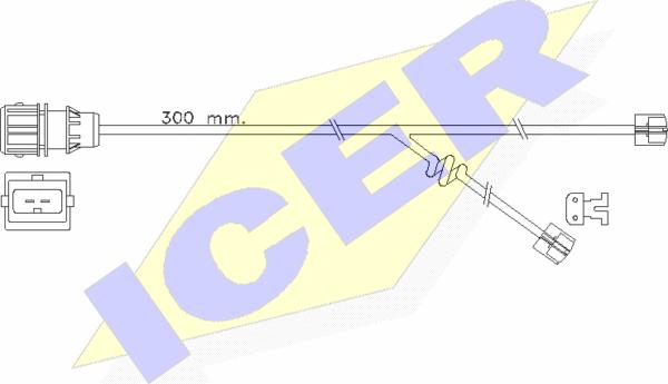 Icer 610304 E C - Contatto segnalazione, Usura past. freno / mat. d'attrito autozon.pro