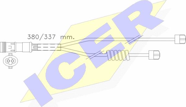 Icer 610303 E C - Contatto segnalazione, Usura past. freno / mat. d'attrito autozon.pro