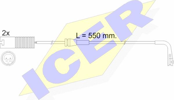 Icer 610388 E C - Contatto segnalazione, Usura past. freno / mat. d'attrito autozon.pro