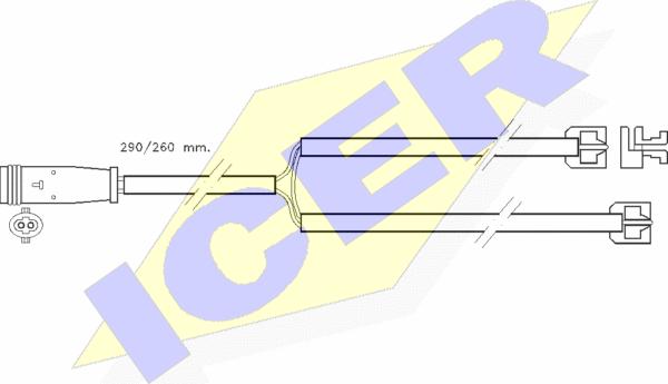 Icer 610335 E C - Contatto segnalazione, Usura past. freno / mat. d'attrito autozon.pro